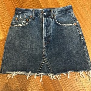 NWOT AGOLDE Denim mini skirt